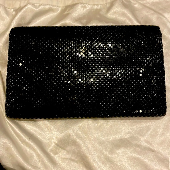 Sequin mesh black evening bag - Picture 2 of 8